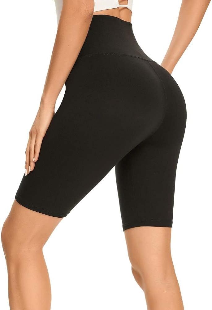 High Waisted Biker Shorts Women - 8 inches Soft Tummy Control Shorts for Workout, Gym, Yoga, Runn... | Amazon (US)