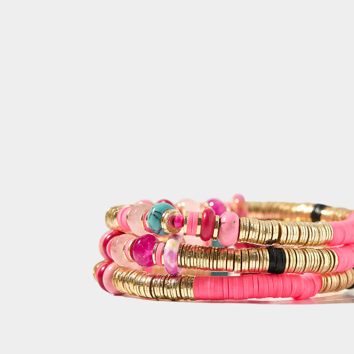 Frosted Bubblegum Vinyl Bracelet 6mm | Allie + Bess