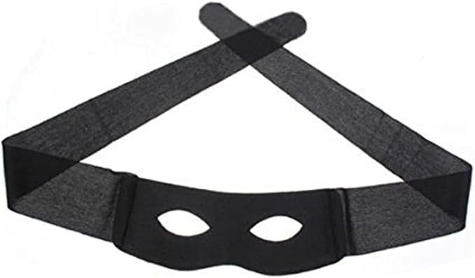 Onwon Eye Mask Highwayman Robber Fancy Dress Black Bandit Thief Costume Mask | Amazon (US)