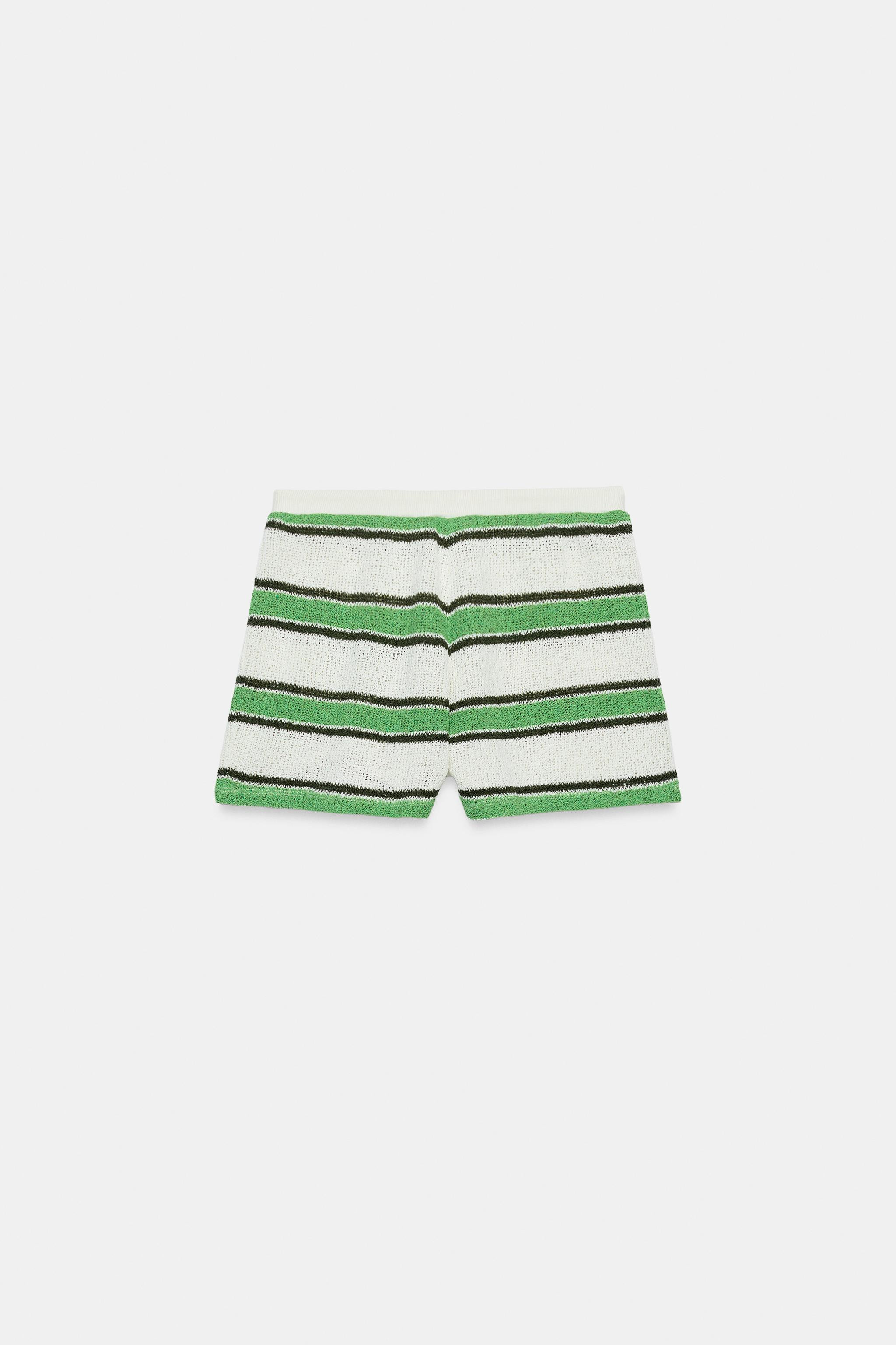 RUSTIC STRIPED SHORTS | Zara UK
