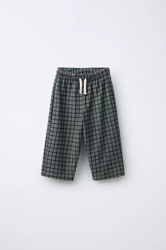 PLAID STRAIGHT PANTS | Zara US