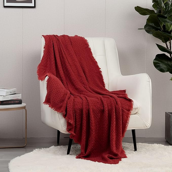 CREVENT Farmhouse Knit Throw Blanket for Couch Sofa Chair Bed Home Decoration, Soft Warm Cozy Lig... | Amazon (US)
