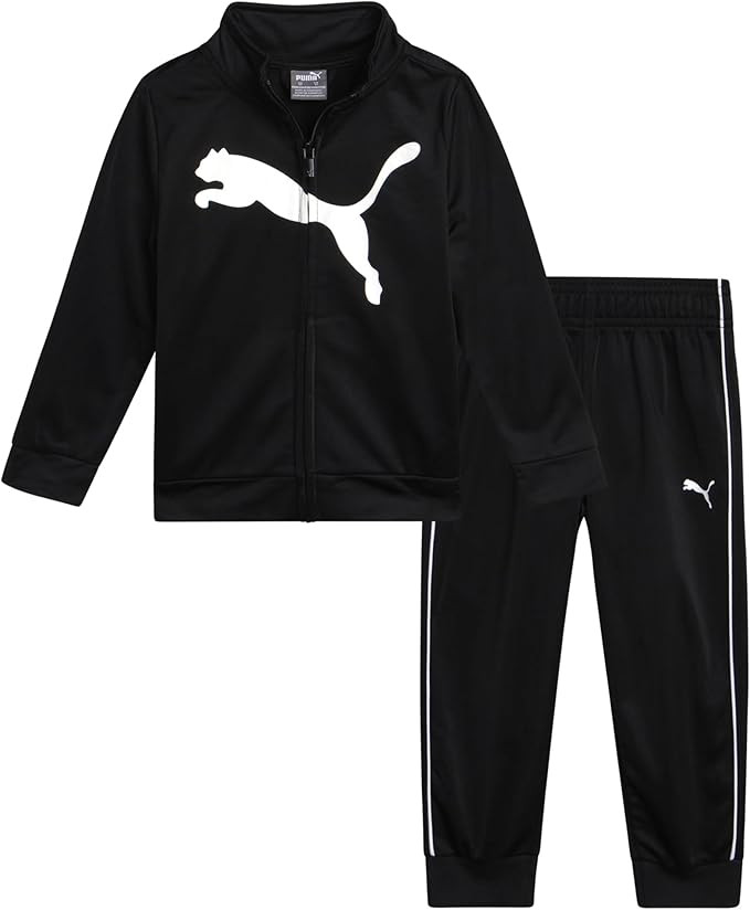 PUMA Boys Pants Set - 2 Piece Lightweight Tricot Zip Up Toddler Boys Sweatshirts and Kids Sweatpa... | Amazon (US)
