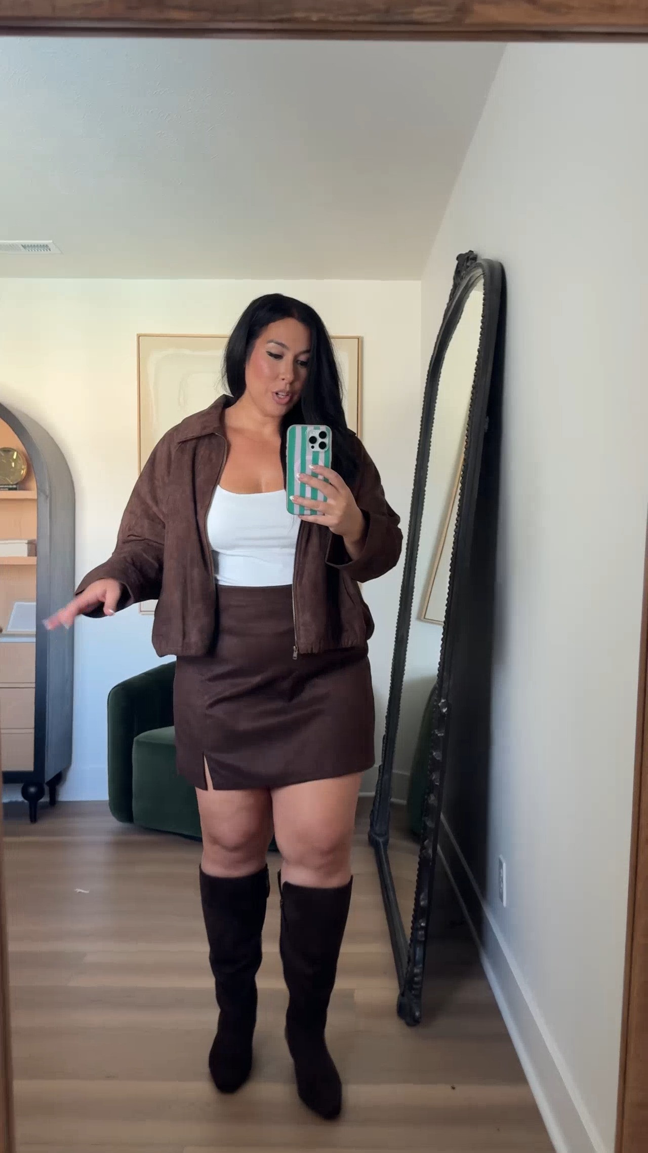 I love the length of this skirt, it has some stretch. Size down in the tank if you want more of a snatching effect!

Top: XL
Skirt: XL tall
Jacket: XL

Fall jackets, suede skirts for fall, fall outfit ideas, affordable fall outfits, mid size outfits, old navy fashion, affordable outfit ideas

#LTKootd #LTKSeasonal #LTKMidsize