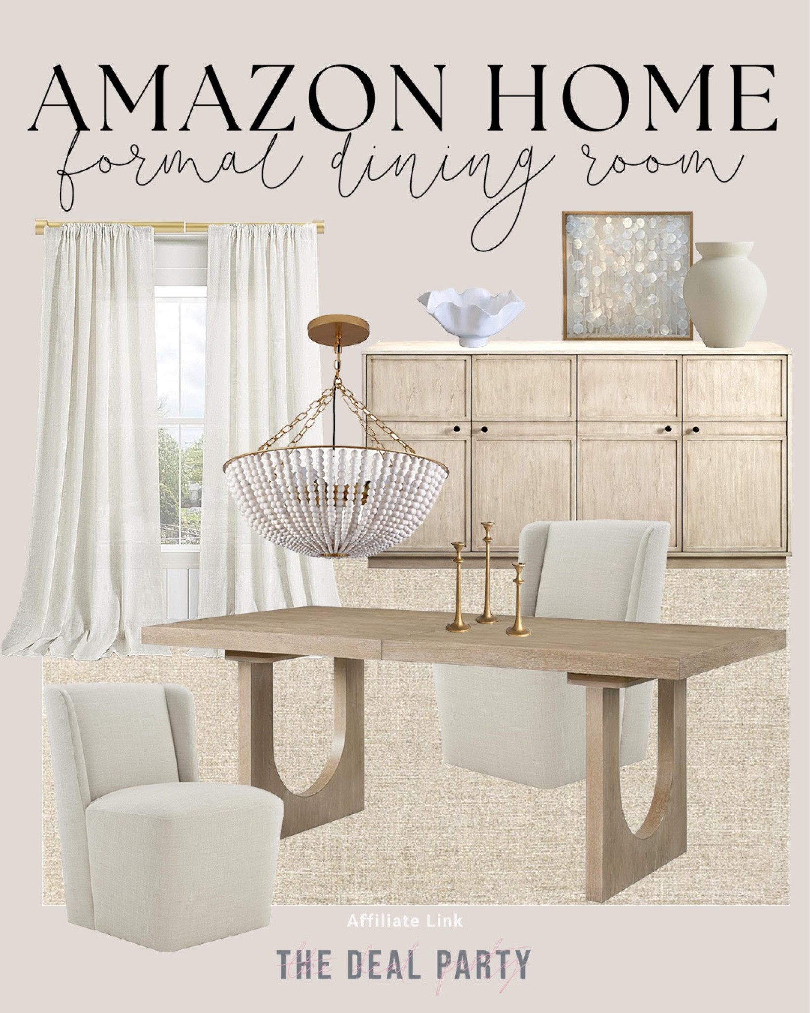 Amazon home | Amazon formal dining room decor | Amazon home decor | Amazon dining room decor | neutral dining room setup 

#LTKHome #LTKFindsUnder100 #LTKSeasonal