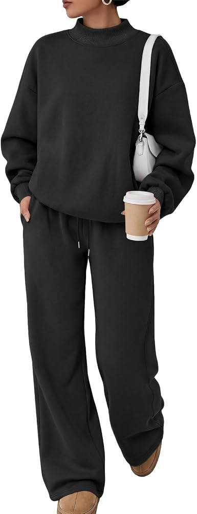 Two Piece Matching Set, Airport Travel Outfits, Fall Winter Fashion Clothes 2026, Oversized Sweat... | Amazon (US)