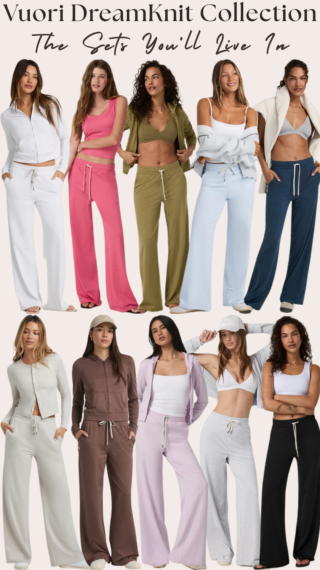 @Vuori US DreamKnit Collection | Halo Essential Wideleg Pant & Halo Mini Full Zip Hoodie Sets

Vuori DreamKnit sets are the kind of elevated loungewear you buy once and then basically live in. 🤍

I pulled together the Halo Essential Wideleg Pant + Halo Mini Full Zip Hoodie because this is exactly the kind of set people reach for on repeat — ultrasoft, easy, flattering, and put-together without trying too hard.

The DreamKnit fabric is the whole reason this collection works. It has that buttery-soft, lightweight, drapey feel that makes the outfit look polished but still feel like cozy lounge clothes. Not stiff. Not bulky. Not “I gave up today.” More like I’m comfortable, but I still look expensive.

Featured pieces:
Halo Essential Wideleg Pant
Halo Mini Full Zip Hoodie

Why this set is worth checking:
- DreamKnit fabric feels ultra-soft and lightweight
- Wide leg pants make lounge outfits look more elevated
- Matching sets take zero effort but look intentional
- Easy to wear at home, out running errands, or while traveling
- Perfect for layering with tanks, sports bras, tees, sneakers, sandals, or a clean white hoodie
- The kind of set you’ll keep grabbing because it actually feels good on

Perfect for: airport outfits, travel days, cozy errands, school pickup, coffee runs, casual weekends, lounging at home, post-workout outfits, vacation travel, work-from-home outfits, and everyday elevated basics.

This is for the girl who wants soft, airy, expensive-looking loungewear that still feels practical enough to wear constantly.

If you’ve been looking for the Vuori set that feels like an instant everyday uniform, the Halo Essential Wideleg Pant + Halo Mini Full Zip Hoodie are the DreamKnit pieces I’d check first!

↓ Everything is linked!

#LTKActive #LTKSaleAlert #LTKTravel