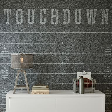 Football Field Peel and Stick Wallpaper Decal | Pottery Barn Teen