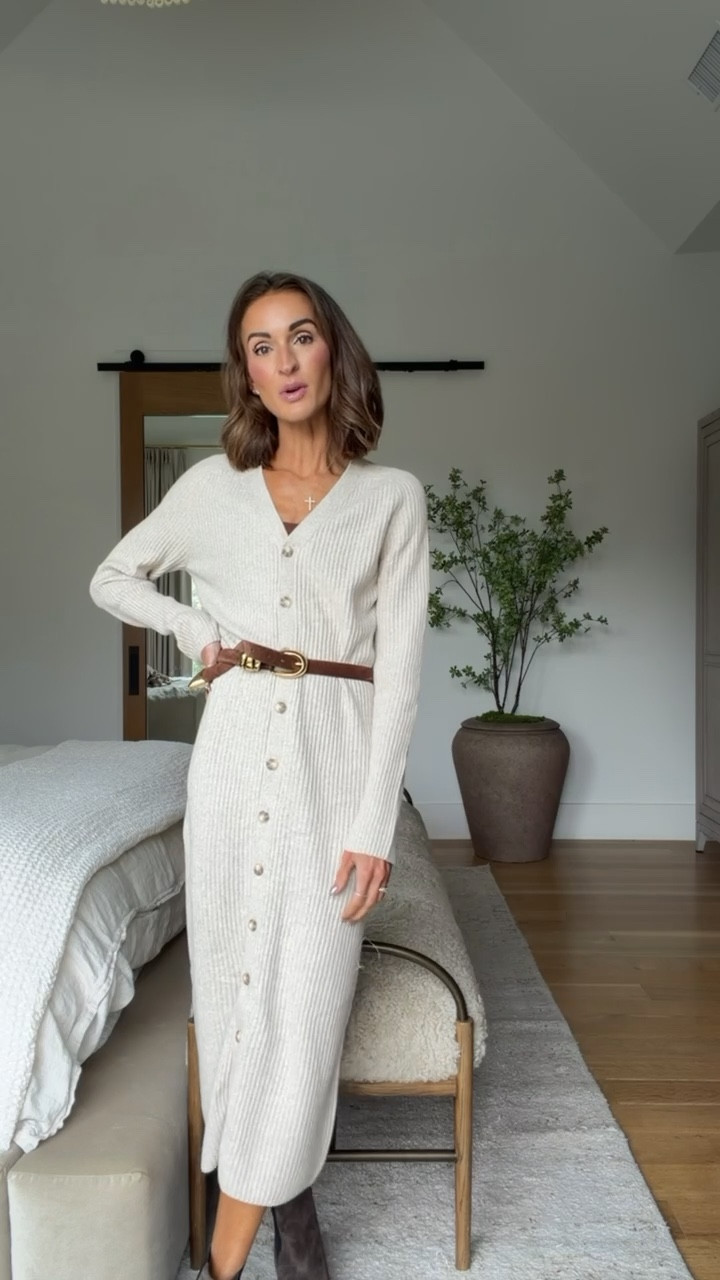 classy sweater dress on sale! 🤍 runs tts with a relaxed fit / wearing xs 

#LTKCyberWeek