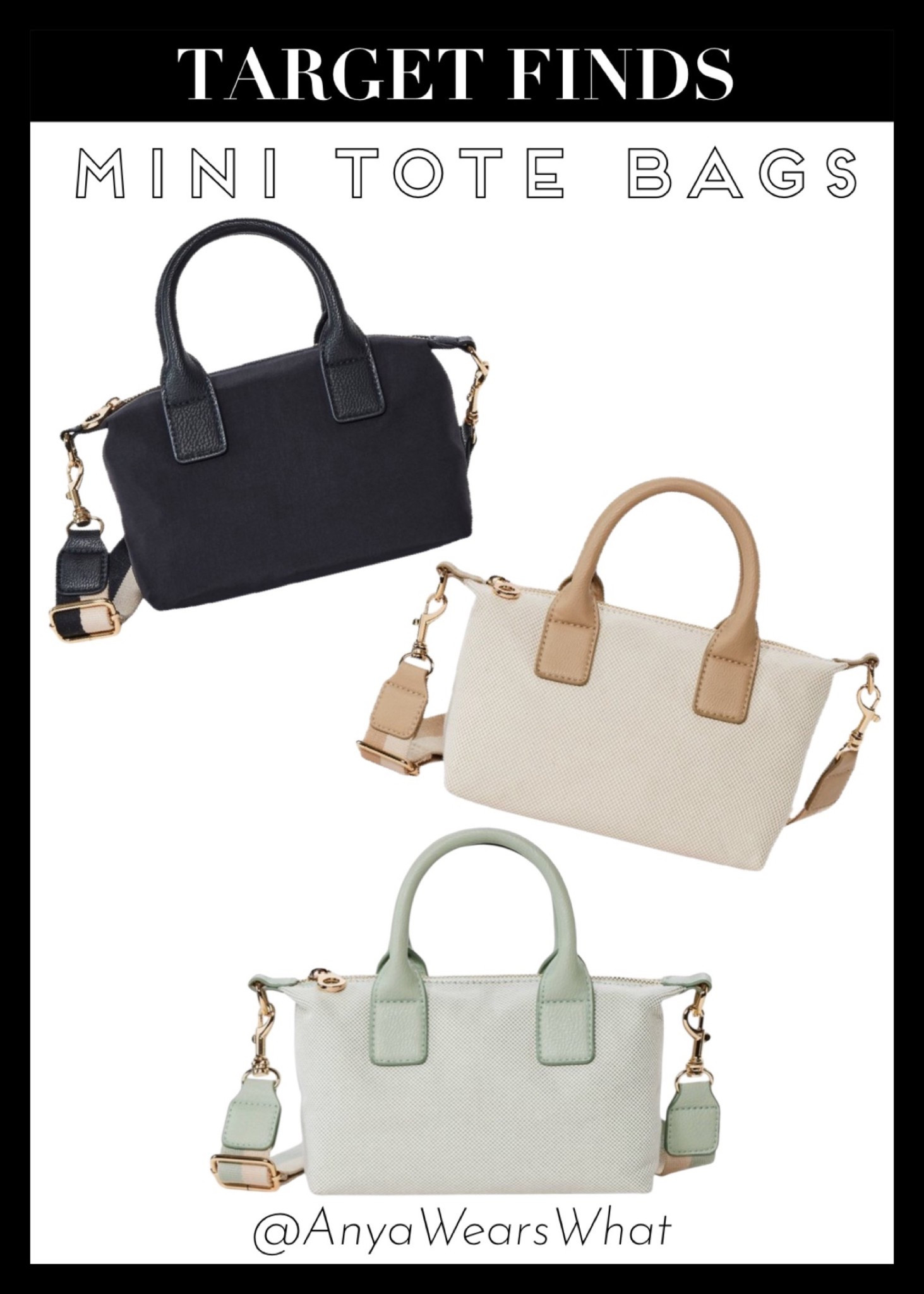 The perfect DUPE for the STONEY CLOVER Pouchette Crossbody Bag 01 ($128)! 
This super cute MINI TOTE BAG is available in 3 colors at Target for only $20! A summer must-have! 🌴☀️ 
I'm also linking the Stoney Clover micro bag if you feel like splurging! 💕

#stoneyclover #stoneycloverlane #target #dupe #lookforless #minibag #minitote #minitotebag #bag #ltkbag 

#LTKItBag #LTKSeasonal #LTKParties