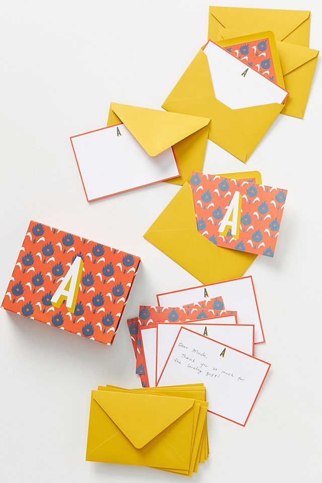 Pencil & Paper Co. Monogram Boxed Card Set | Anthropologie (US)