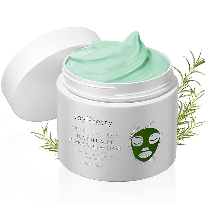 Clay Mask, Tea Tree Acne Removal Clay Mask, Sensitive Skin Soothing Face Mask Skin care, Nourishi... | Amazon (US)