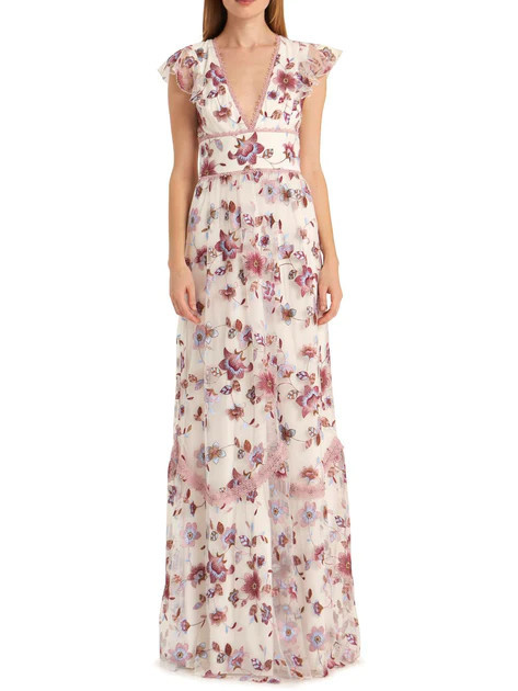 Womens Floral Embroidered Evening Dress | Shop Premium Outlets