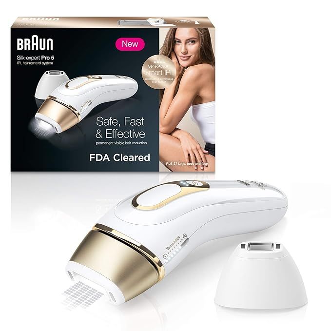 Braun IPL Hair Removal for Women Silk Expert Pro 5 PL5137 with Venus Swirl Razor FDA Cleared Per... | Amazon (US)