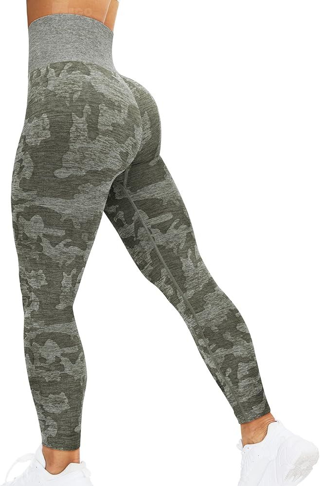 HIGORUN Women Seamless Leggings Smile Contour High Waist Workout Gym Yoga Pants | Amazon (US)