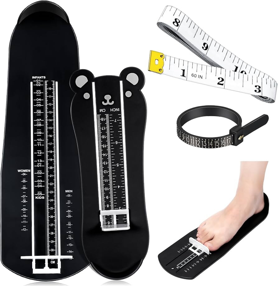 Weewooday 2 Pcs Foot Measurement Devices Shoes Size Measuring Devices with Tape and Ring Sizer, U... | Amazon (US)