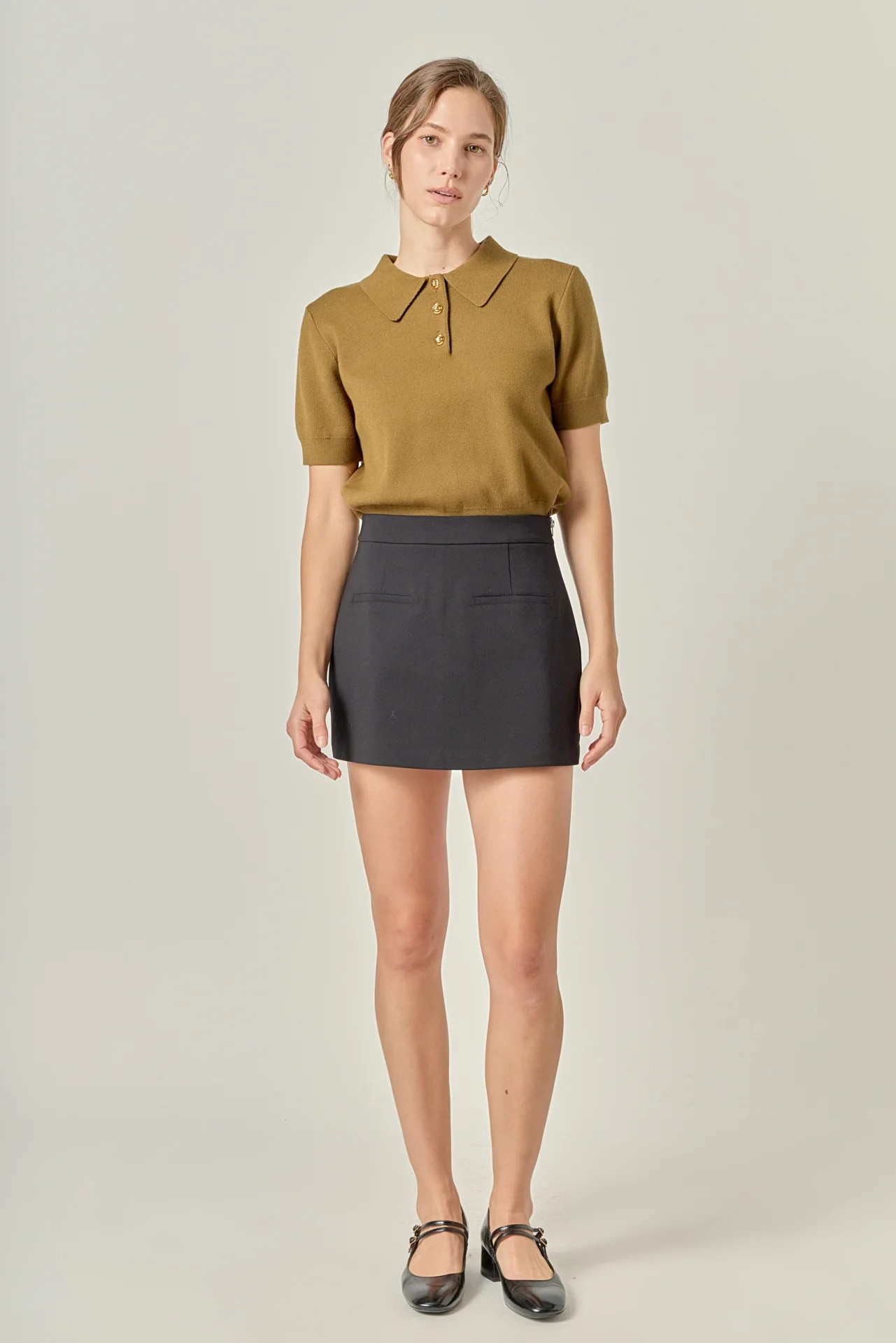 Polo Knit Top | English Factory