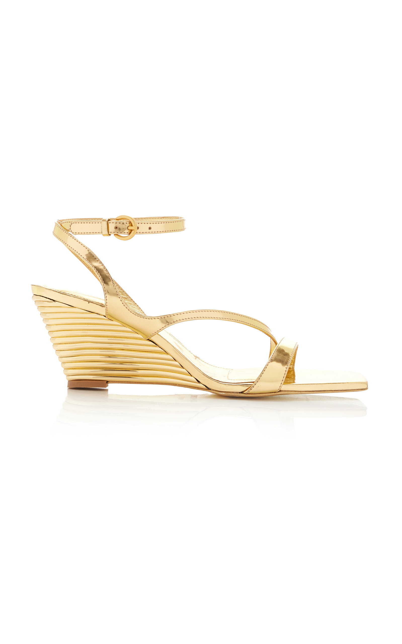 Rola Metallic Leather Wedge Sandals | Moda Operandi (Global)