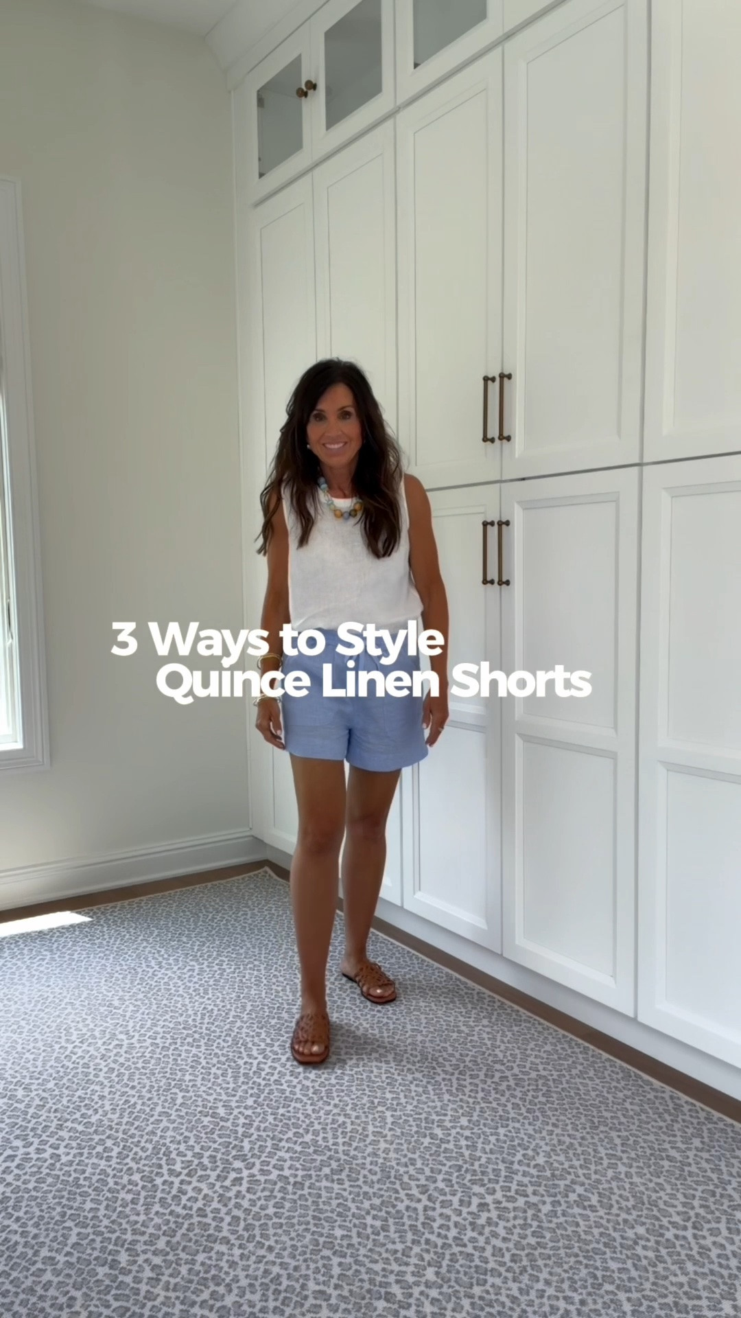 If you're looking for an easy summer staple, these Quince linen shorts are a great addition to your wardrobe. ☀️

Today I'm sharing 3 ways to style one pair of linen shorts:
A classic sleeveless linen top
A chic matching linen vest
A feminine embroidered blouse

The soft blue color is so versatile, and the elastic drawstring waist, utility pockets, and breathable linen fabric make them as comfortable as they are stylish.

#QuincePartner @Quince @Shop.LTK #liketkit

#LTKSeasonal #LTKOver40