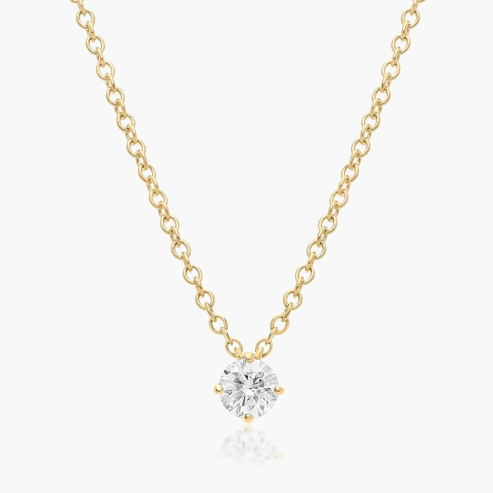 14K Yellow Gold Kite Set Solitaire Lab-Grown Diamond Pendant (0.25 CTW - F-G / VS2-SI1)-89001y140... | JamesAllen