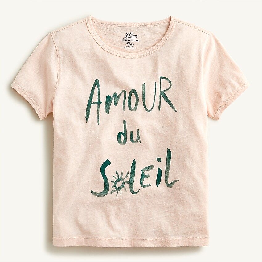 Vintage cotton "Amour du Soleil" crewneck T-shirt | J.Crew US