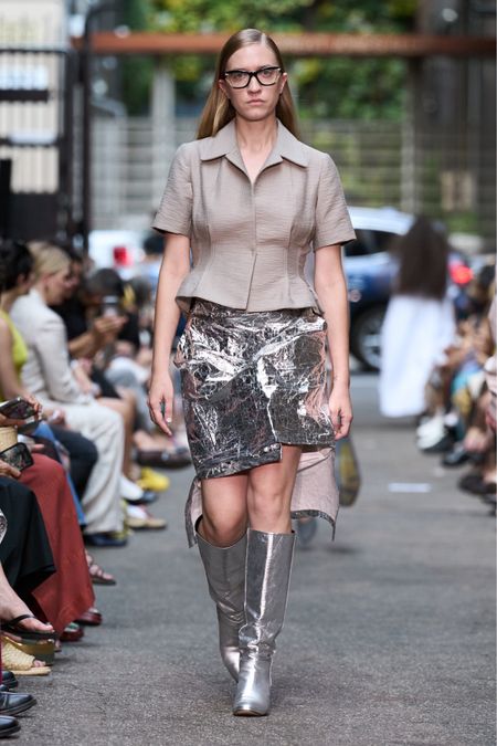 Looks like metallic skirts will carry into spring as well as seen at the Rachel Comey Spring 2024 RTW Show  

#LTKSeasonal #LTKstyletip #LTKHoliday