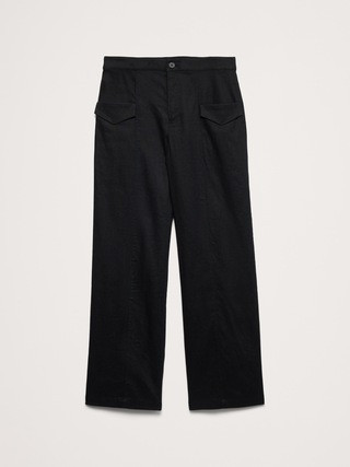 Mid-Rise Straight Utility Pant in Stretch Linen-Viscose | Banana Republic (US)