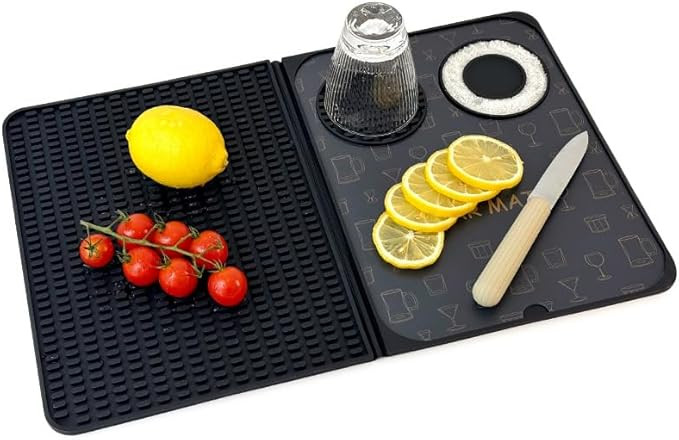 Bar Mats, Drying Mats Home Bar Accessories - Multi-Purpose Foldable Cocktail Bar Mat - 18.11 * 11... | Amazon (US)