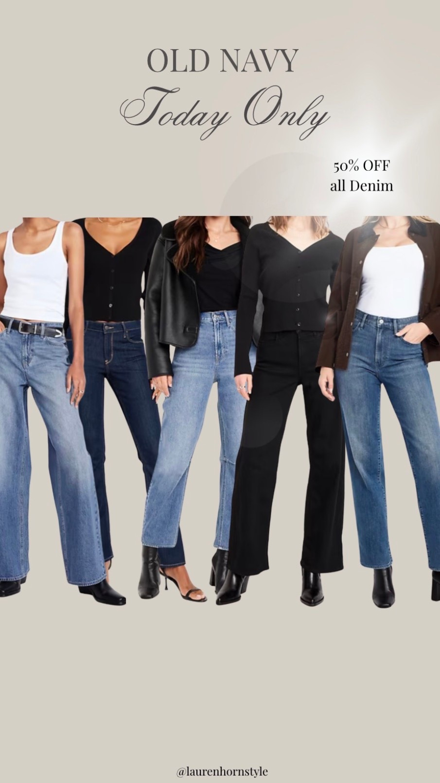 Old Navy 50% off all denim. Old navy jeans. Denim as low as $18!

#LTKFindsUnder50 #LTKootd #LTKmomlife