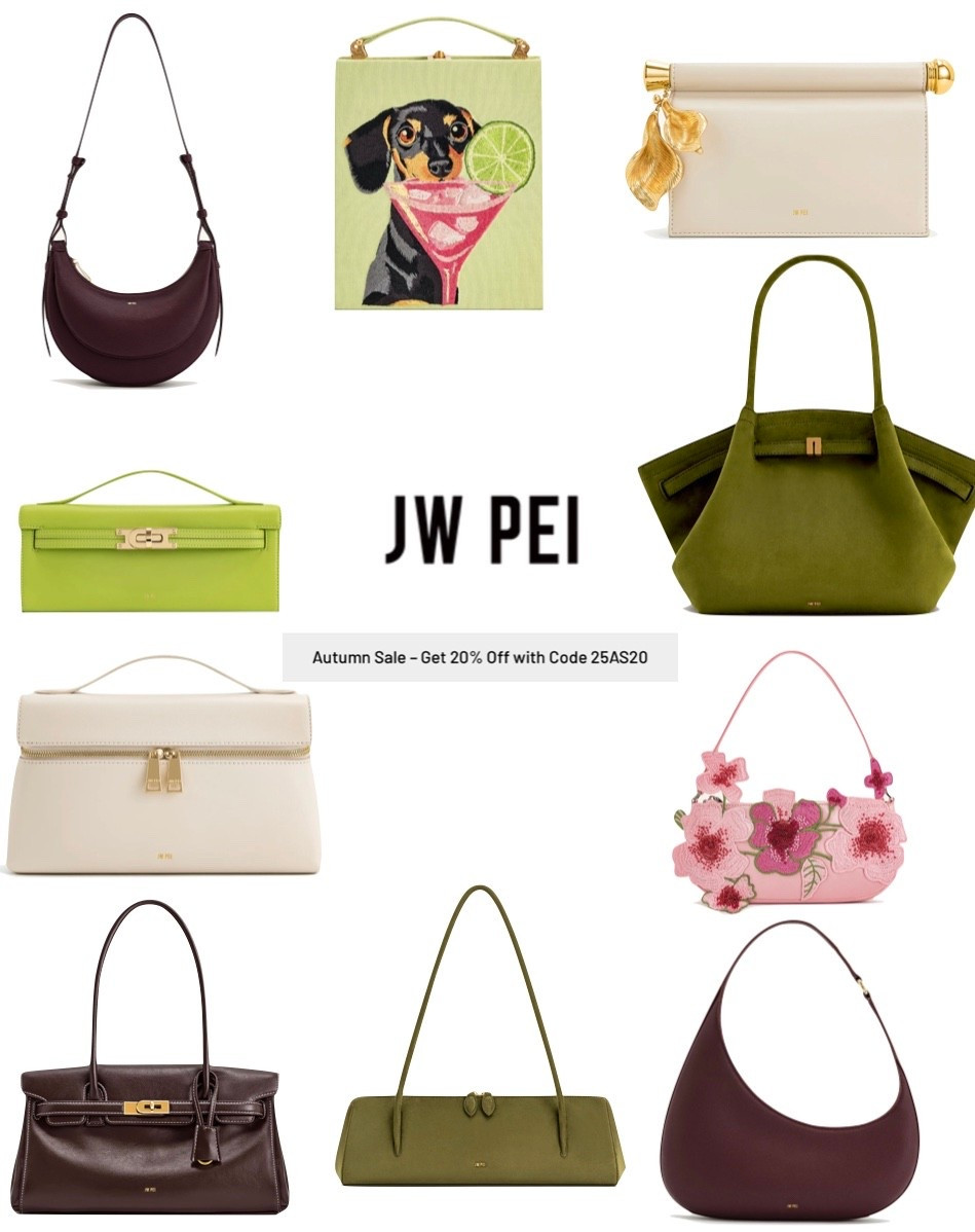 JW PEI is a great place to pick up any designer inspired bag especially now with their autumn sale where you can get 20% off!
.
.
.
z
.
Pole be Bottega veneta demellier Jacquemus Hermes dupe celebrity style 

#LTKbag #LTKstyletip #LTKFashionMonth