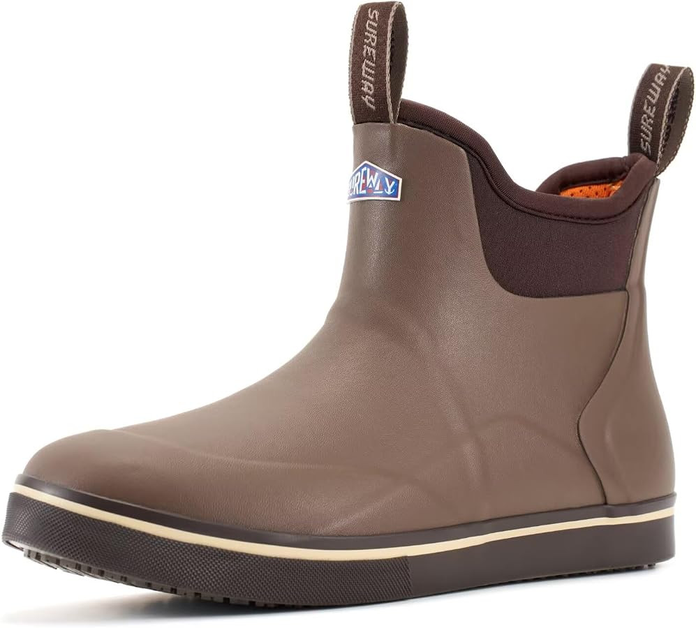 SUREWAY Men's Deck Boots Non-Slip Fishing & Ankle Boating Boot | Amazon (US)