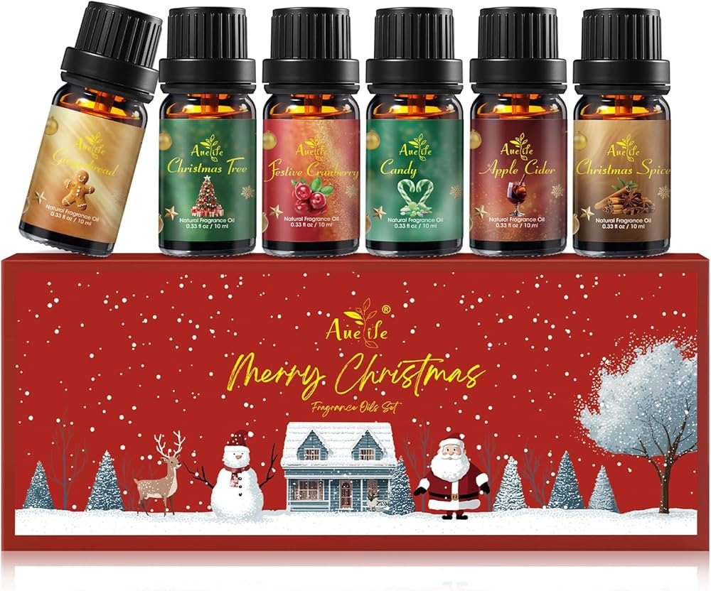 Christmas Essential Oil Set, Essential Oils for Diffusers for Home, Fragrance Oil Gift Set | Ging... | Amazon (CA)