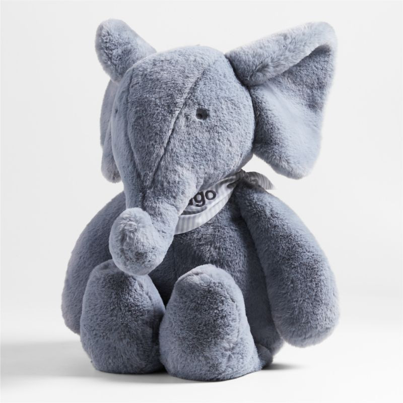 Crate Cuddlies Large Blue Elephant Kids Stuffed Animal + Reviews | Crate & Kids | Crate & Barrel