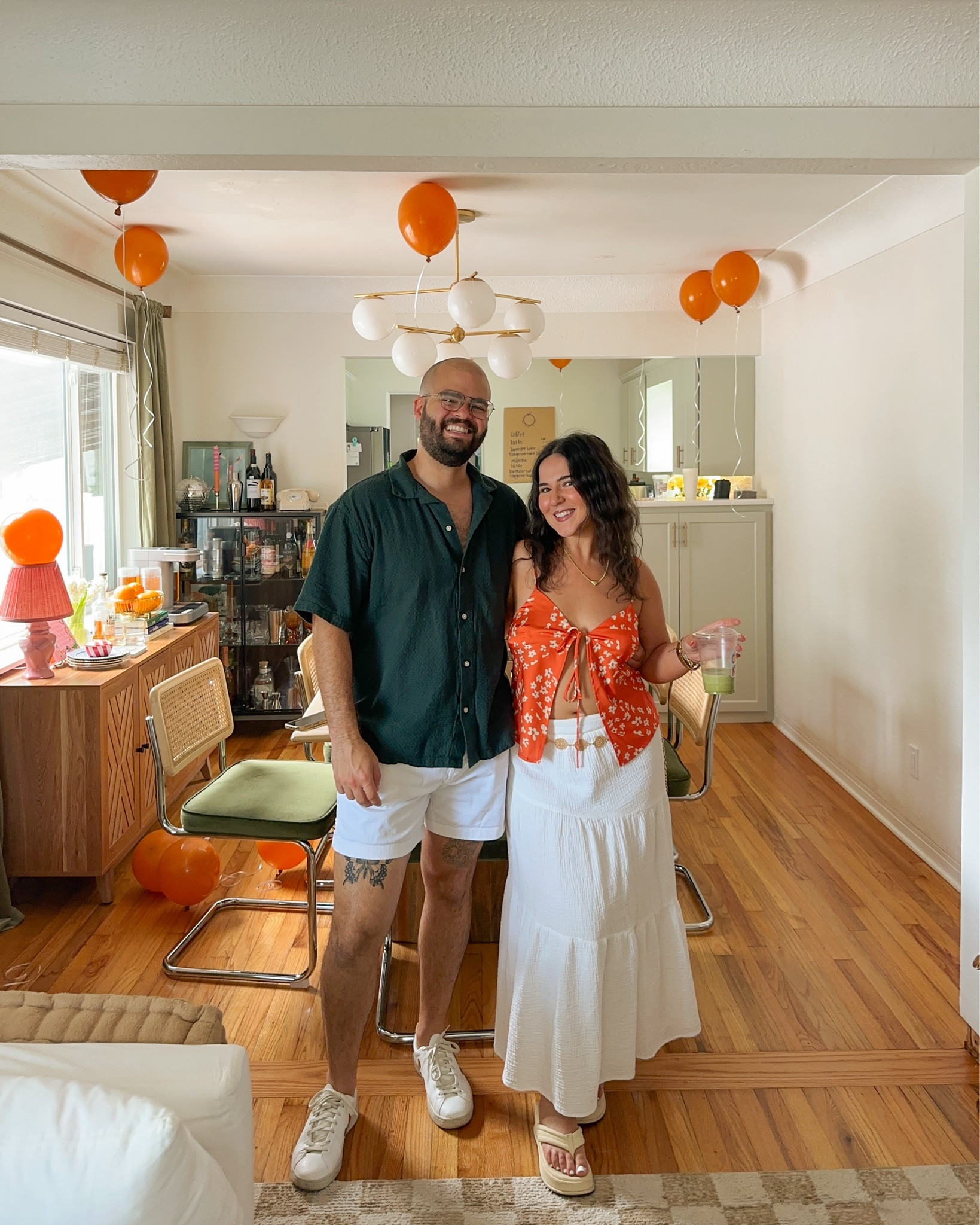 Linking similar tops & skirt 🍊 both are from Shoreline Sugars on IG. spring outfit, white maxi skirt, orange top, spring 2024 trends, summer outfit, maxi skirt outfit, men's outfits, his and hers

#LTKmens
