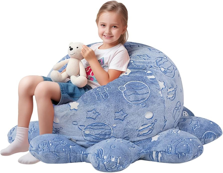 COMAX Bean Bag Chairs for Kids 8-12, Large Kid Beanbag Chair with Filler, Big Toddler Lazy Floor ... | Amazon (US)