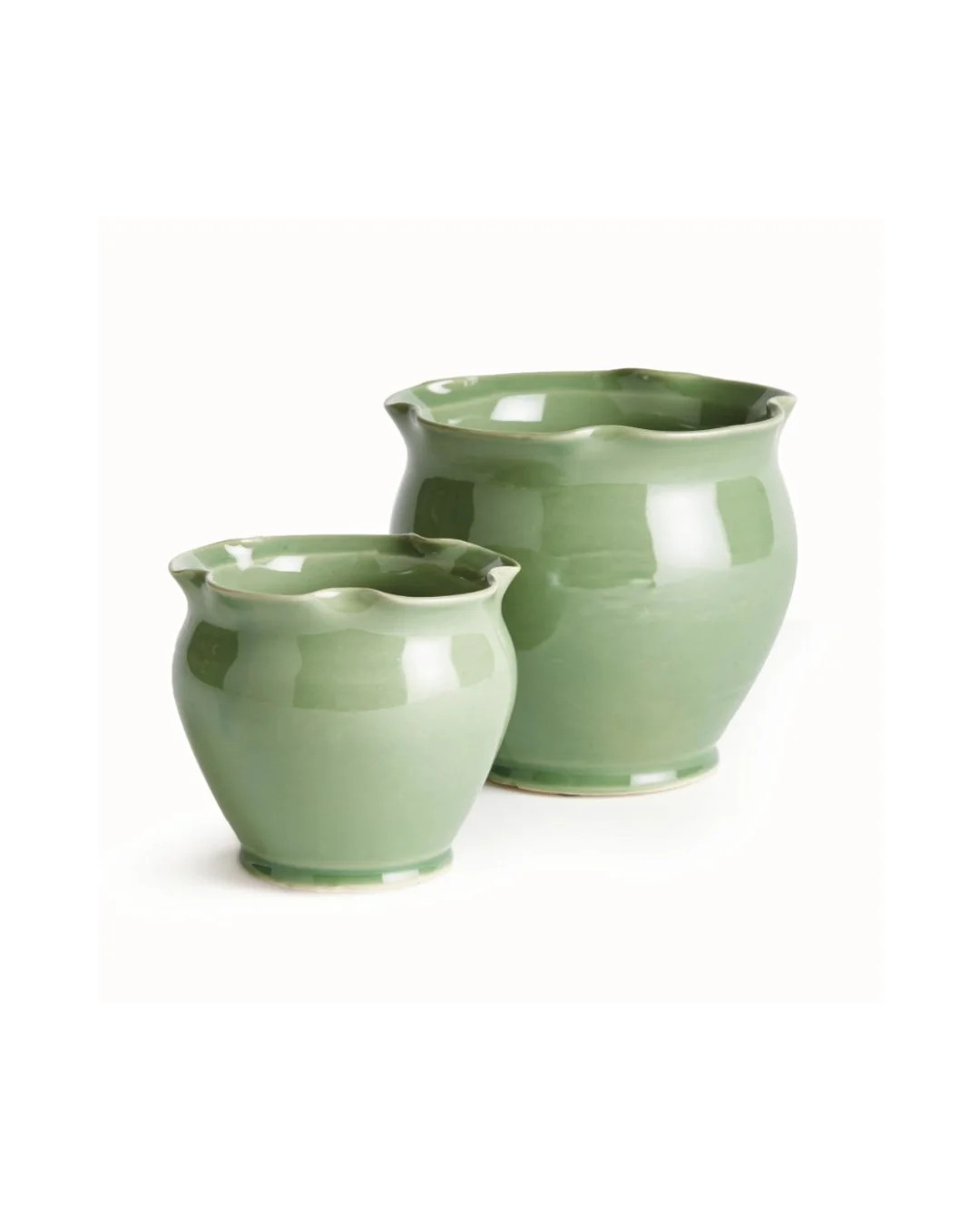 Sage Ruffle Pot, Set of 2 | Brooke & Lou | Brooke and Lou
