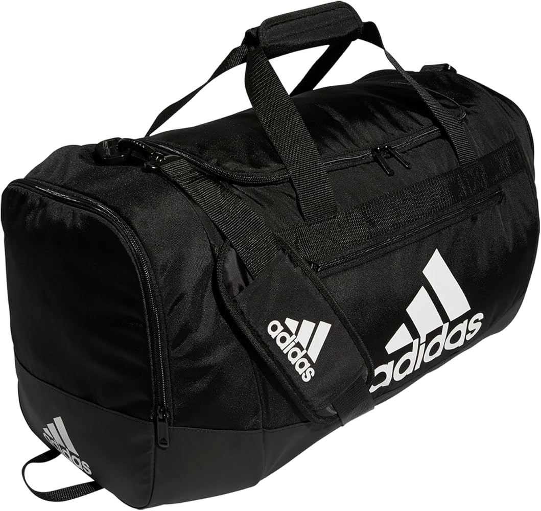 adidas Unisex Adult Defender 4 Duffel Bag, Black/White, Medium (66 L) | Amazon (US)