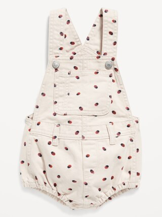 Twill Ladybug-Print Shortall Romper for Baby | Old Navy (US)