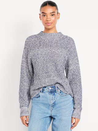 SoSoft Cropped Mock-Neck Sweater | Old Navy (US)