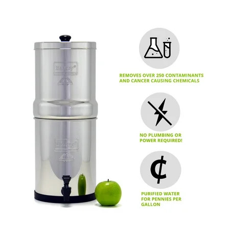 Berkey Imperial Water Filter with 2 Black Berkey Water Filter Cartridge. 4.5 Gallon Capacity | Walmart (US)