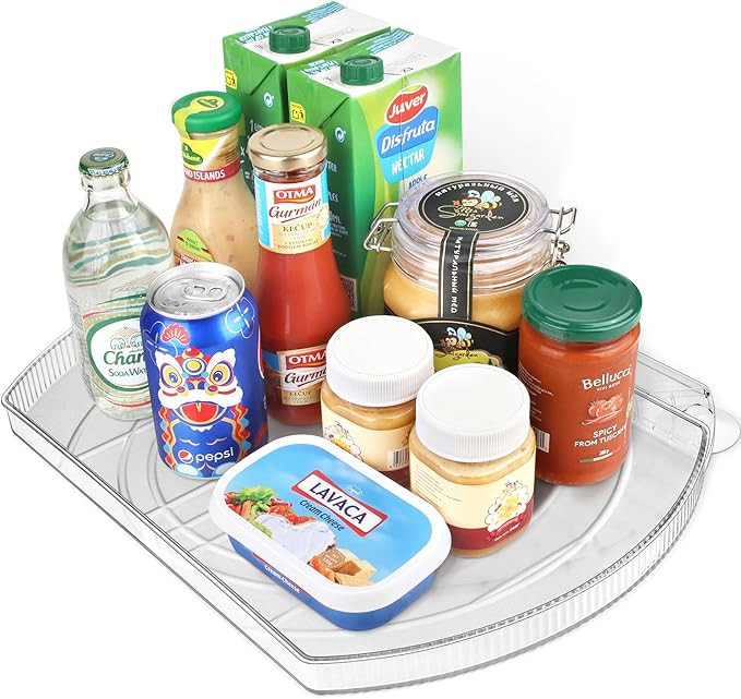 FIRJOY Lazy Susan Turntable for Refrigerator, Square Turntable Organizer for Fridge Cabinet, Pant... | Amazon (US)