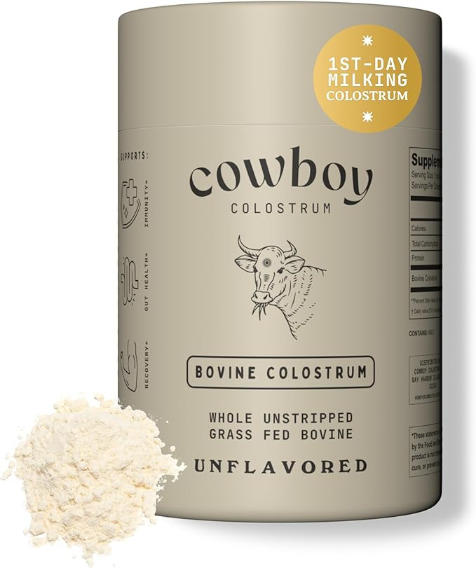 Cowboy - The Exclusive 1st Milking, Whole, Grass Fed Colostrum Supplement for Full Body Health - ... | Amazon (US)