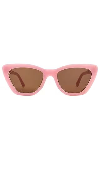 Camila Sunglasses in Pink Velvet & Brown | Revolve Clothing (Global)