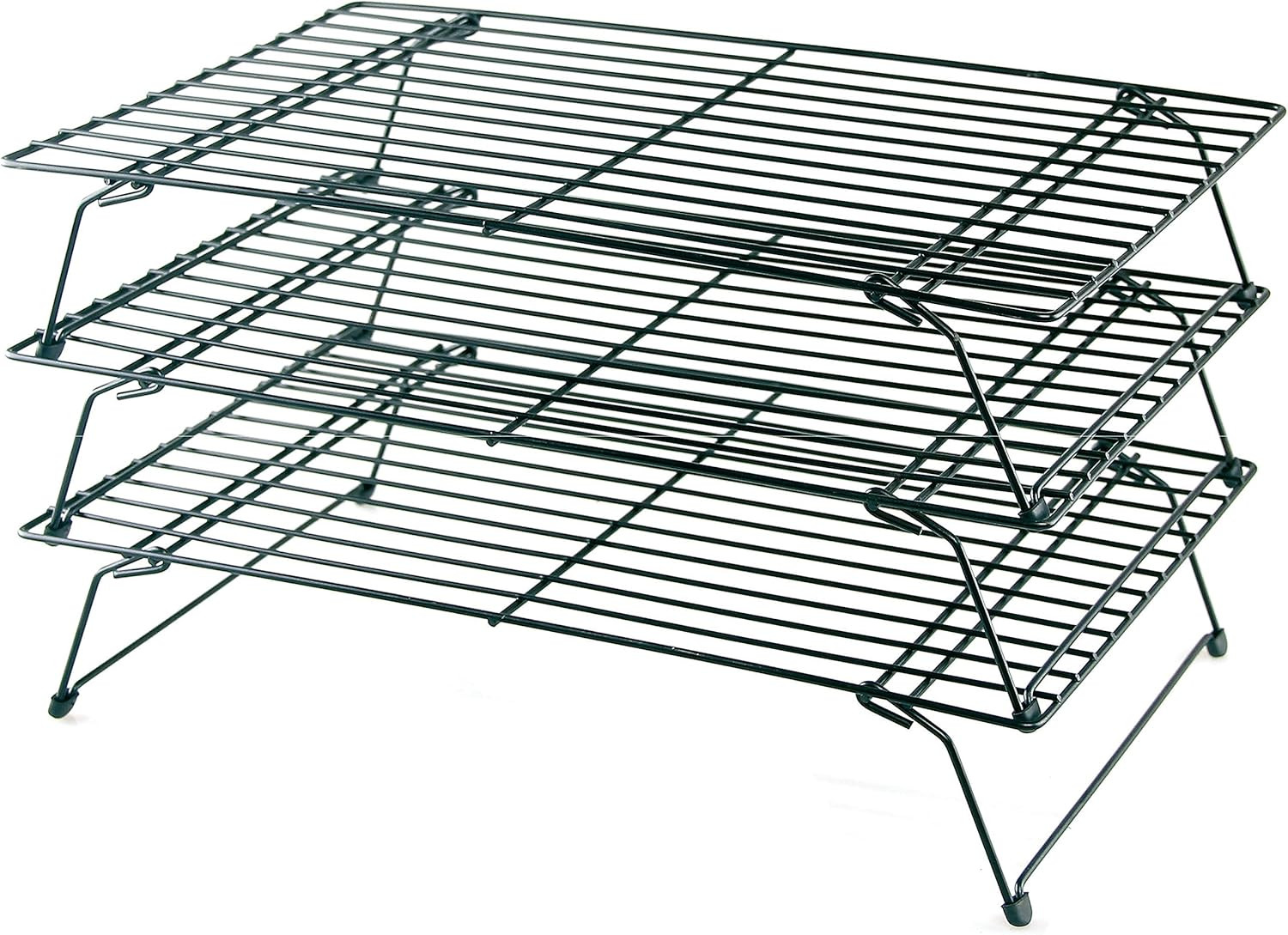 Buckingham Three Tier Stackable Non-Stick Cake Cooling Rack System, Steel, Black, 40 x 25 x 25 cm | Amazon (UK)