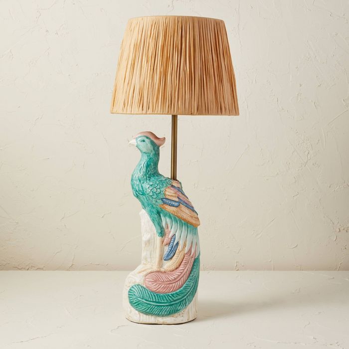 Peacock Table Lamp (Includes LED Light Bulb) Blue - Opalhouse&#8482; designed with Jungalow&#8482... | Target