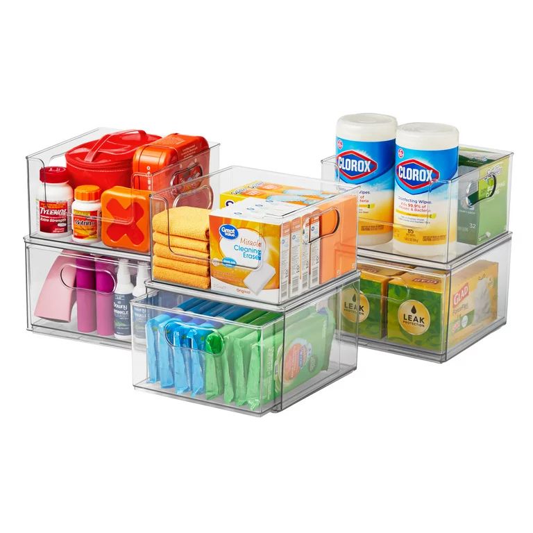 The Home Edit 6 Piece Small Space Edit, Clear Plastic Modular Storage System | Walmart (US)