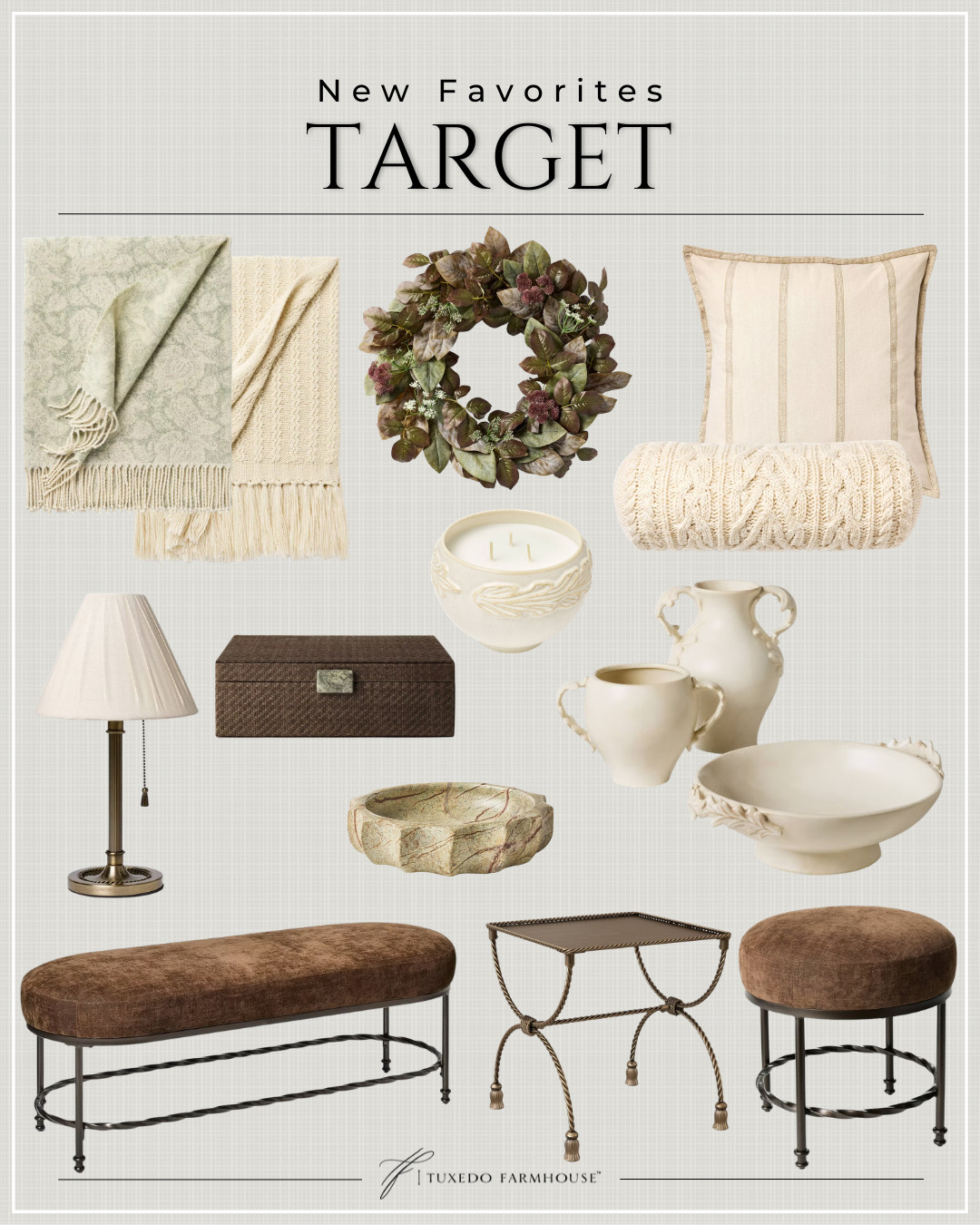 Target is bringing all the cozy, collected vibes with these new arrivals! 🤎 From textured throws and timeless pottery to beautiful accent furniture and warm brass details, these pieces look far more expensive than they are. If you love a neutral, layered home, these are the finds worth adding to cart before they sell out.

#LTKHome #LTKStyleTip #TargetFinds #TargetHome #NeutralDecor #HomeStyling #CozyHome #DecorInspiration 

 