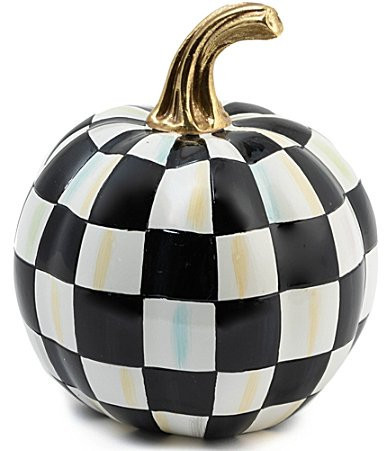 MacKenzie-Childs Harvest Collection Courtly Check� Mini Glossy Pumpkin | Dillard's
