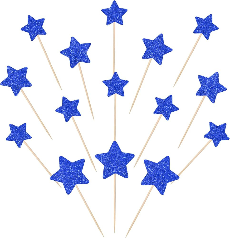 30 PCS Little Star Cupcake Toppers Glitter Twinkle Star Cupcake Picks Wedding Engagement Bridal S... | Amazon (US)