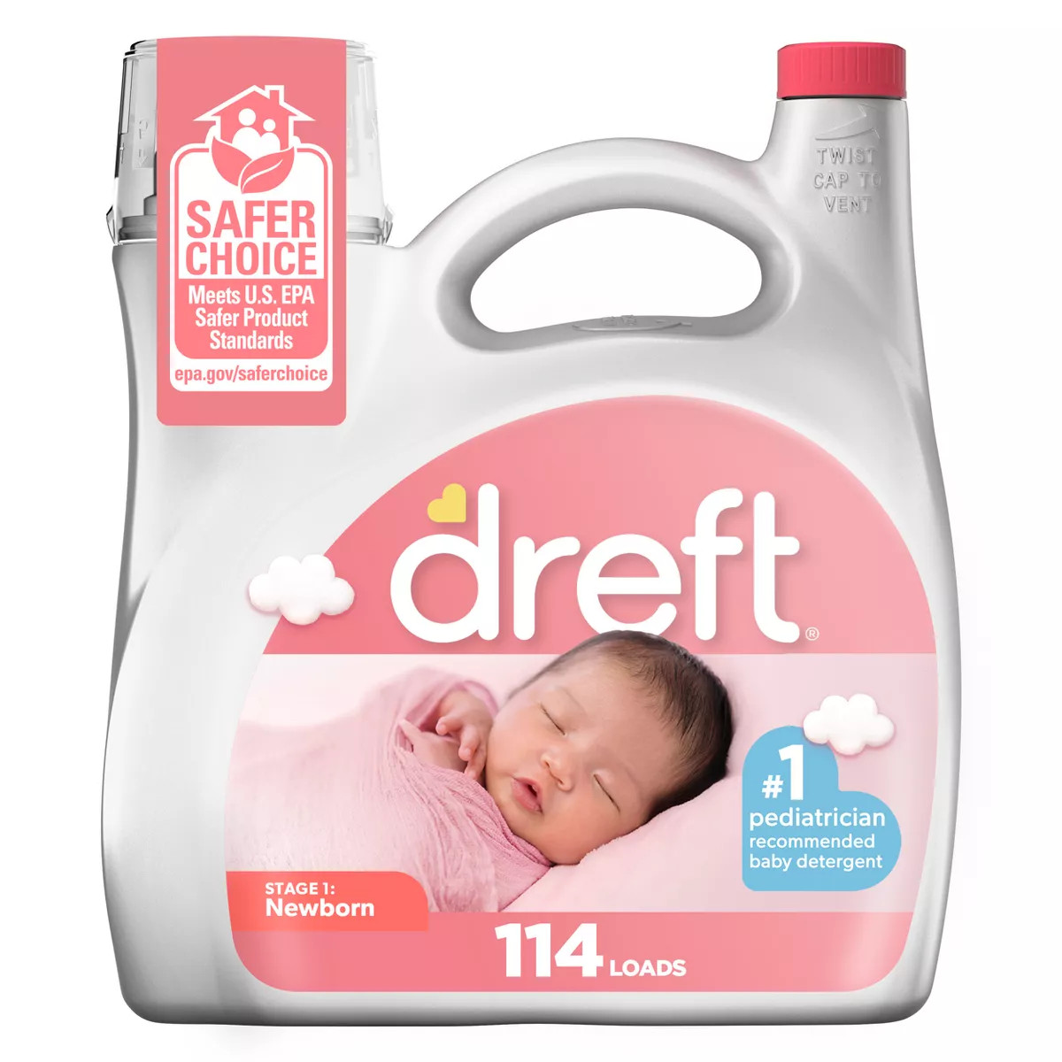 Dreft Stage 1: Newborn HE Compatible Hypoallergenic Baby Liquid Laundry Detergent - 92 fl oz | Target